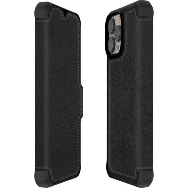 Itskins Level 2 Hybridfolio Leather For Apple Iphone 13 Pro Pure Black - Afbeelding 4