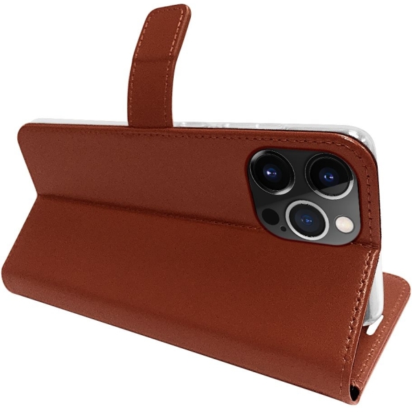 Valenta Book Case Gel Skin Apple Iphone 13 Pro Max Brown - Afbeelding 6
