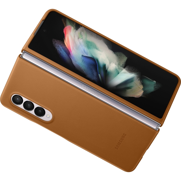 Samsung Ef-Vf926Laegww Samsung Leather Cover Galaxy Z Fold3 Camel - Afbeelding 8
