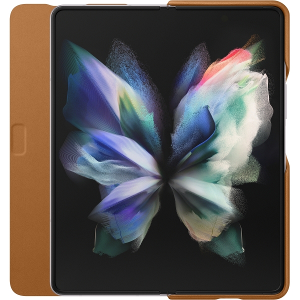 Samsung Ef-Ff926Laegww Samsung Leather Flip Cover Galaxy Z Fold3 Camel - Afbeelding 4