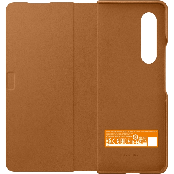 Samsung Ef-Ff926Laegww Samsung Leather Flip Cover Galaxy Z Fold3 Camel - Afbeelding 5