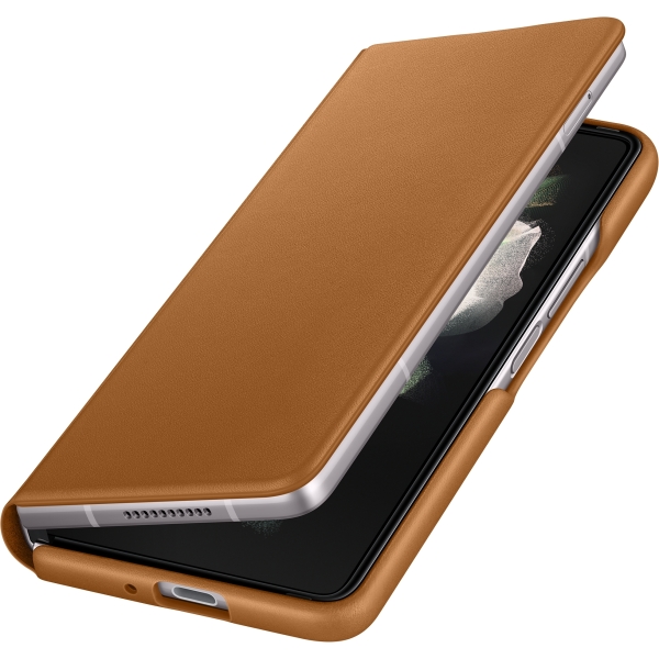 Samsung Ef-Ff926Laegww Samsung Leather Flip Cover Galaxy Z Fold3 Camel - Afbeelding 7