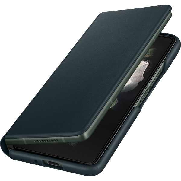 Samsung Ef-Ff926Lgegww Samsung Leather Flip Cover Galaxy Z Fold3 Green - Afbeelding 7