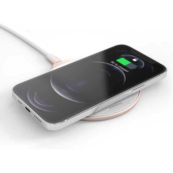 Vonmählen Aura Wireless Charging Pad Glass 7.5W/10W/15W Cool Grey/Rose Gold - Afbeelding 3