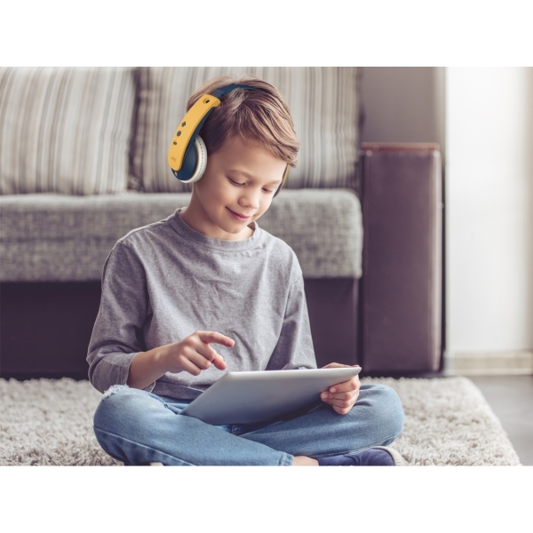 Jvc Ha-Kd10W Jvc Kids Tinyphones Wireless Headphone Yellow/Blue - Afbeelding 7