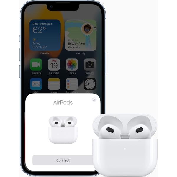 Apple Mme73Zm/A Apple Airpods (3Rd Gen) Wireless Stereo Headset + Magsafe Charging Case White - Afbeelding 8