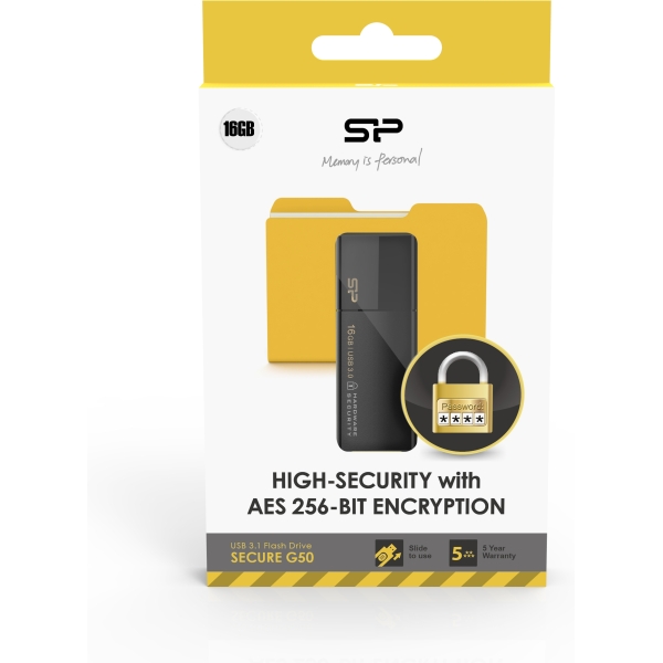 Silicon Power Secure G50 Usb Pendrive 16Gb Black - Afbeelding 6
