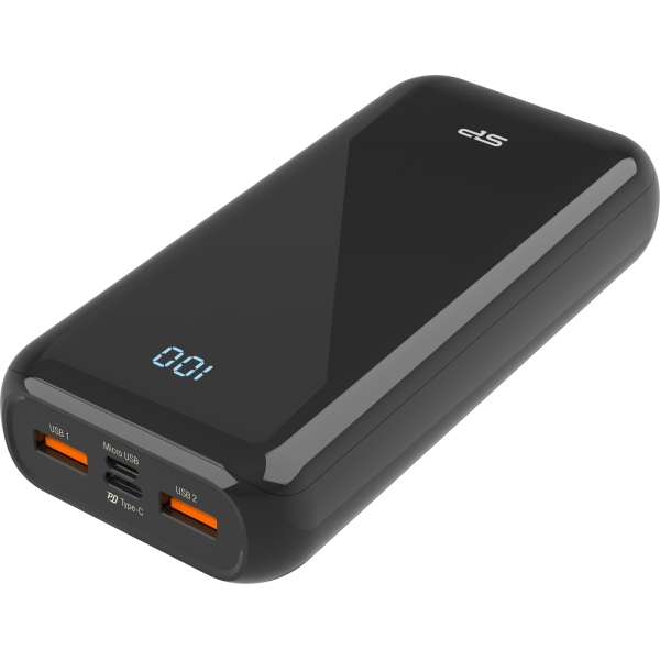 Silicon Power Qs28 Fast Charging 18W Pd Powerbank 20000 Mah Black - Afbeelding 3