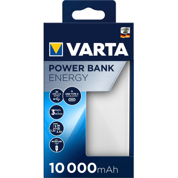 Varta Portable Power Bank Energy 10.000 Mah 15W White - Afbeelding 5