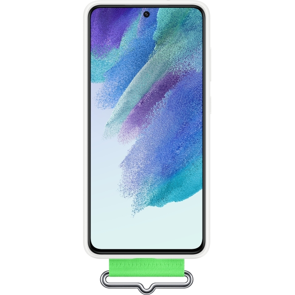 Samsung Ef-Gg990Twegww Samsung Silicone Cover With Strap Galaxy S21 Fe 5G White - Afbeelding 2