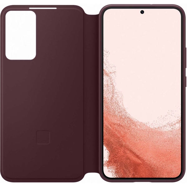 Samsung Ef-Zs906Ceegee Samsung Smart Clear View Cover Galaxy S22+ 5G Burgundy - Afbeelding 3