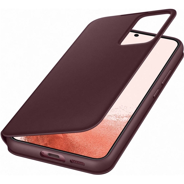 Samsung Ef-Zs906Ceegee Samsung Smart Clear View Cover Galaxy S22+ 5G Burgundy - Afbeelding 5