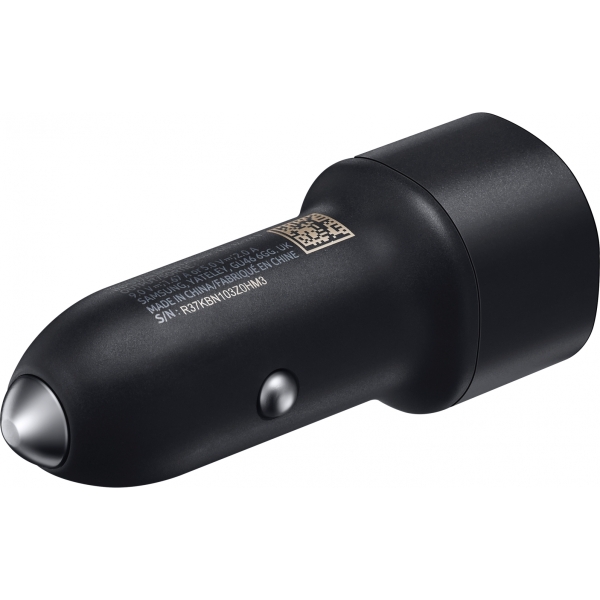 Samsung Ep-L1100Wbegeu Samsung Fast Charge Duo Car Charger 15W Black Bulk - Afbeelding 2