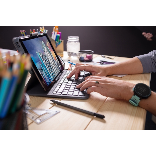 Zagg Messenger Folio 2 Bluetooth Keyboard Case For Apple Ipad 10.2/Pro/Air 10.5 Serie Qwerty Black - Afbeelding 4