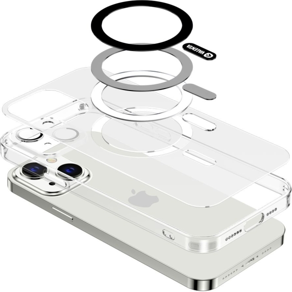 Valenta Tempered Glass Back Cover Magsafe Case Apple Iphone 14 Plus Clear - Afbeelding 7