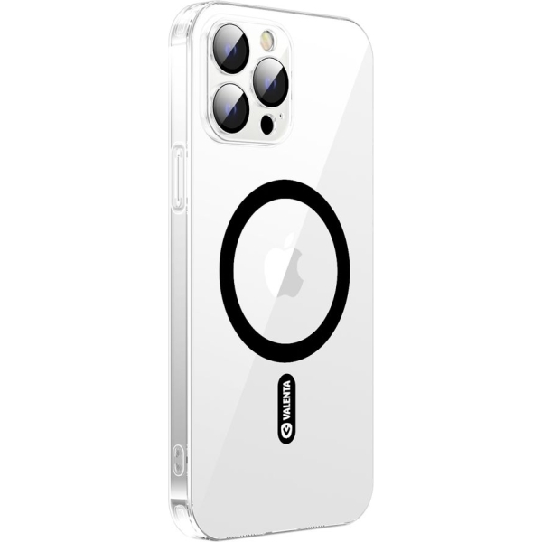 Valenta Tempered Glass Back Cover Magsafe Case Apple Iphone 14 Pro Max Clear - Afbeelding 4