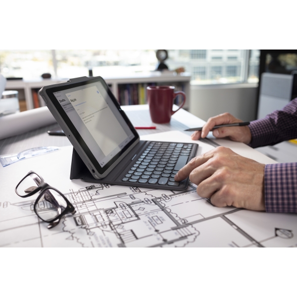 Zagg Pro Keys Bluetooth Keyboard Case For Apple Ipad 10.2 (2019/2020/2021) Azerty Black - Afbeelding 6
