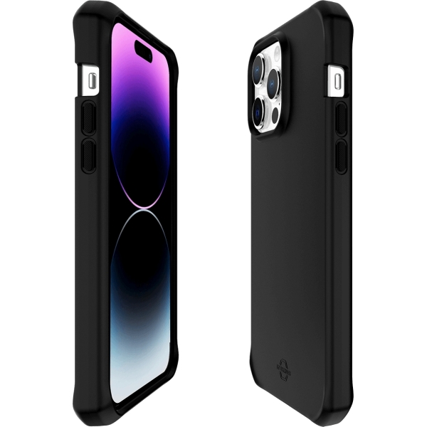 Itskins Level 2 Spectrumsolid_R For Apple Iphone 14 Pro Plain Black - Afbeelding 6