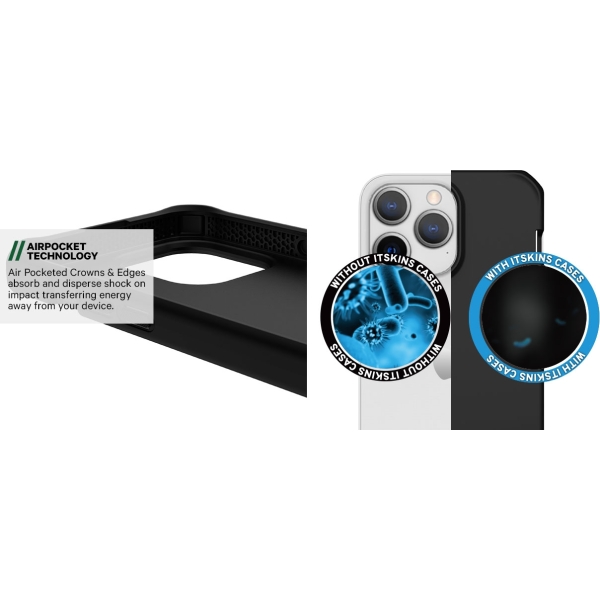Itskins Level 2 Spectrumsolid_R For Apple Iphone 14 Pro Max Plain Black - Afbeelding 10
