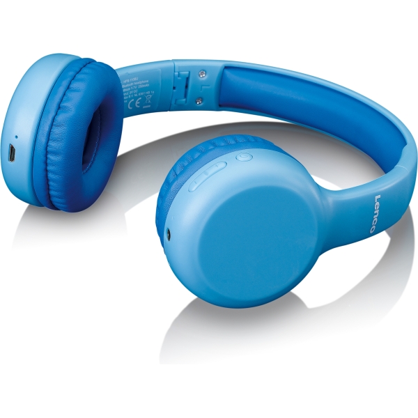 Lenco Hpb-110Bu Lenco On-Ear Stereo Bluetooth Headset For Kids Blue - Afbeelding 4