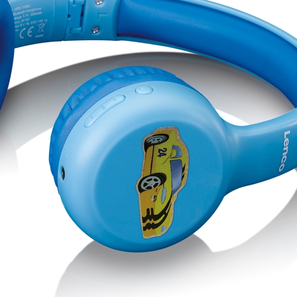 Lenco Hpb-110Bu Lenco On-Ear Stereo Bluetooth Headset For Kids Blue - Afbeelding 7