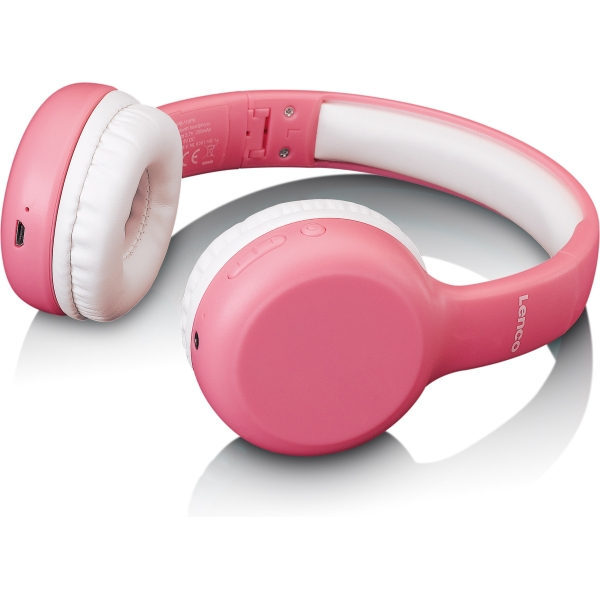Lenco Hpb-110Pk Lenco On-Ear Stereo Bluetooth Headset For Kids Pink - Afbeelding 4