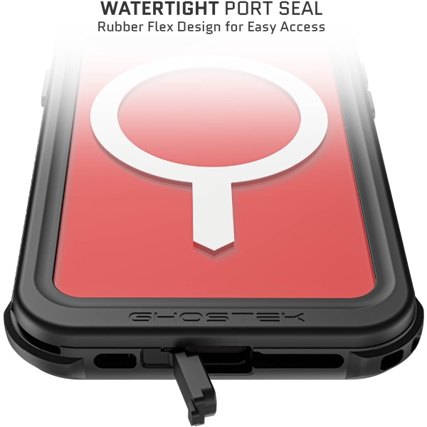 Ghostek Nautical Waterproof Magsafe Case + Belt Swivel Holster Apple Iphone 14 Plus Clear - Afbeelding 11