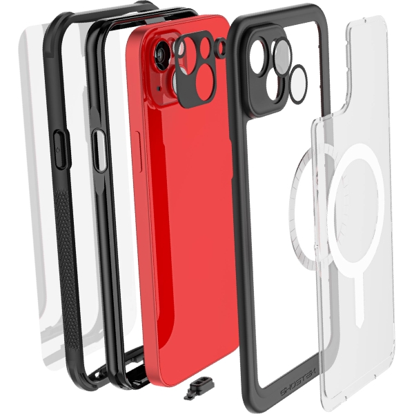 Ghostek Nautical Waterproof Magsafe Case + Belt Swivel Holster Apple Iphone 14 Plus Clear - Afbeelding 12