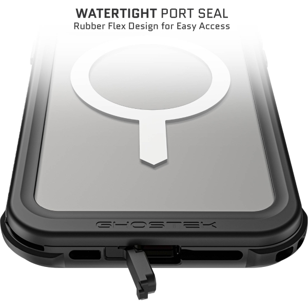 Ghostek Nautical Waterproof Magsafe Case + Belt Swivel Holster Apple Iphone 14 Pro Max Clear - Afbeelding 11