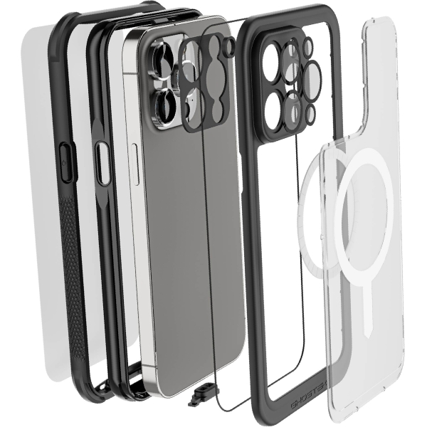 Ghostek Nautical Waterproof Magsafe Case + Belt Swivel Holster Apple Iphone 14 Pro Max Clear - Afbeelding 12