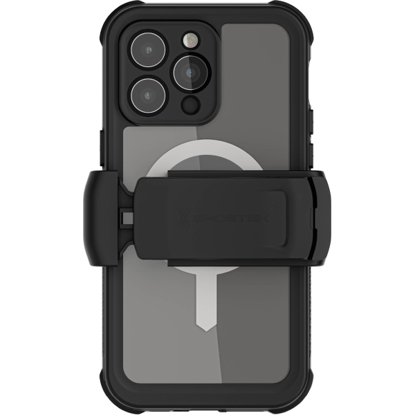 Ghostek Nautical Waterproof Magsafe Case + Belt Swivel Holster Apple Iphone 14 Pro Max Clear - Afbeelding 6