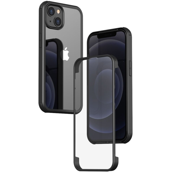 Valenta Tempered Glass Full Cover Bumper Case Apple Iphone 14 Plus Black