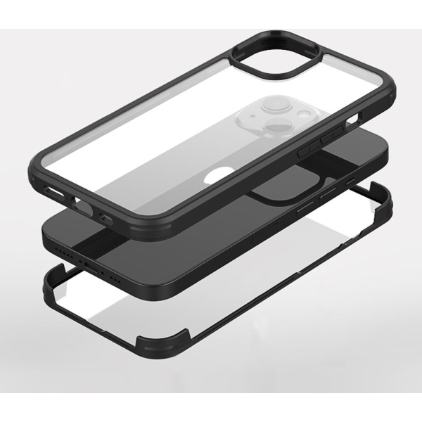 Valenta Tempered Glass Full Cover Bumper Case Apple Iphone 14 Plus Black - Afbeelding 2