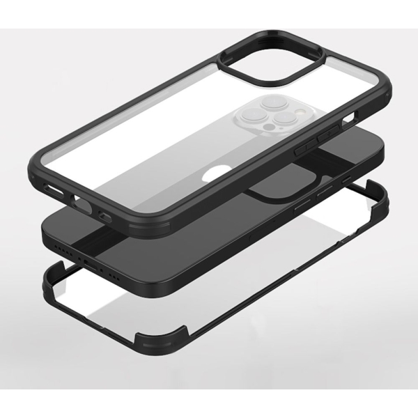 Valenta Tempered Glass Full Cover Bumper Case Apple Iphone 14 Pro Max Black - Afbeelding 2