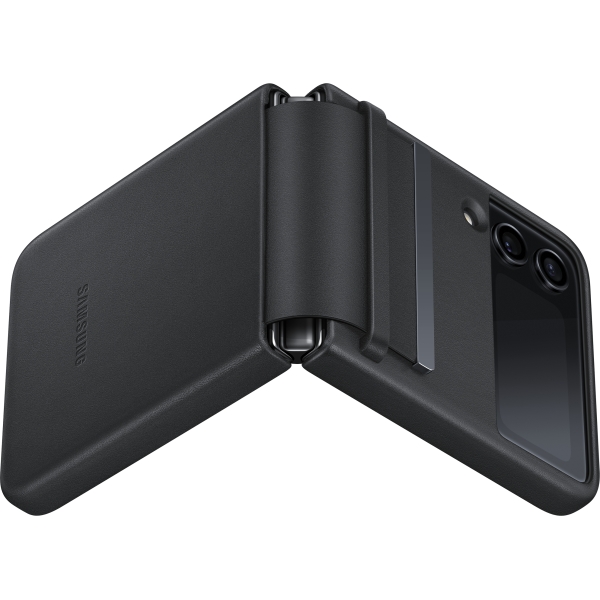 Samsung Ef-Vf721Lbegww Samsung Flap Leather Cover Galaxy Z Flip4 Black - Afbeelding 2