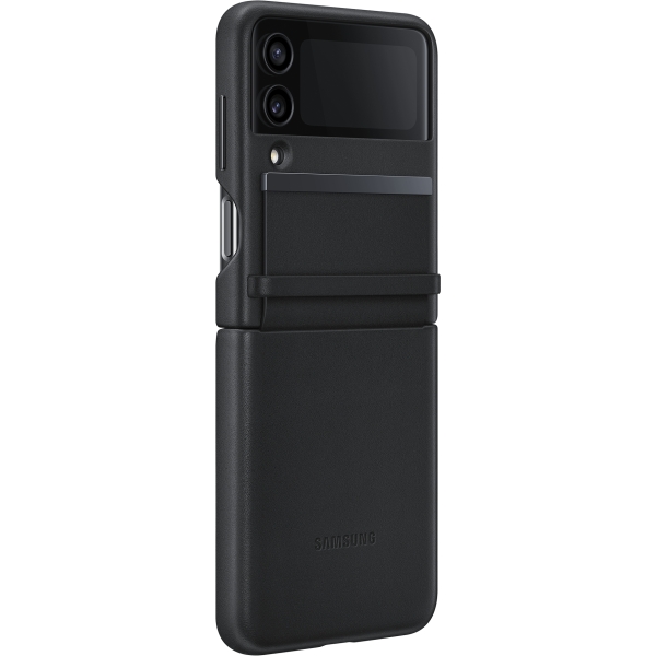 Samsung Ef-Vf721Lbegww Samsung Flap Leather Cover Galaxy Z Flip4 Black - Afbeelding 5