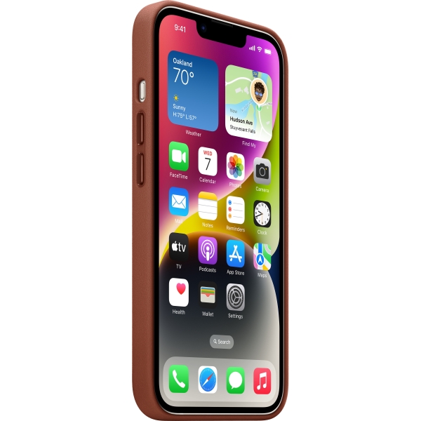Apple Mpp73Zm/A Apple Leather Case With Magsafe Iphone 14 Umber - Afbeelding 3
