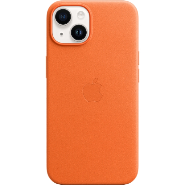 Apple Mpp83Zm/A Apple Leather Case With Magsafe Iphone 14 Orange