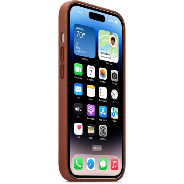 Apple Mppq3Zm/A Apple Leather Case With Magsafe Iphone 14 Pro Max Umber - Afbeelding 3