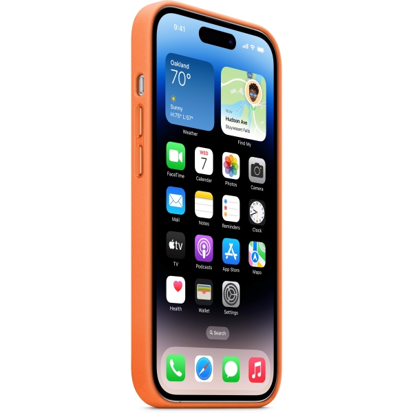 Apple Mppr3Zm/A Apple Leather Case With Magsafe Iphone 14 Pro Max Orange - Afbeelding 3