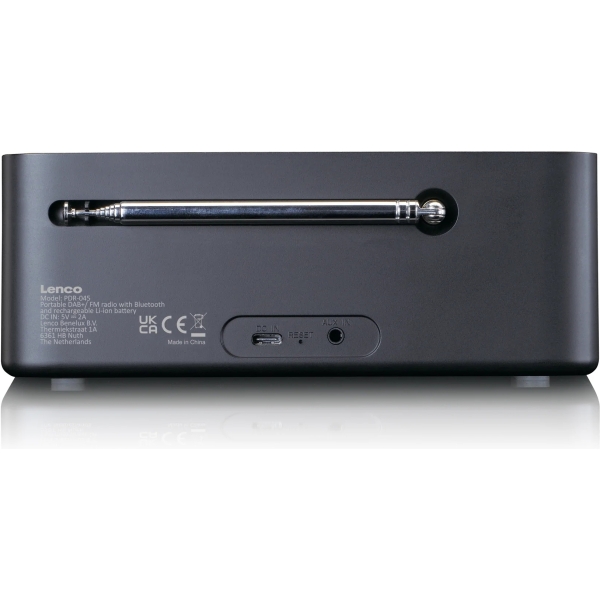 Lenco Pdr-045Bk Lenco Portable Internet Dab+ Bluetooth Radio Black - Afbeelding 5