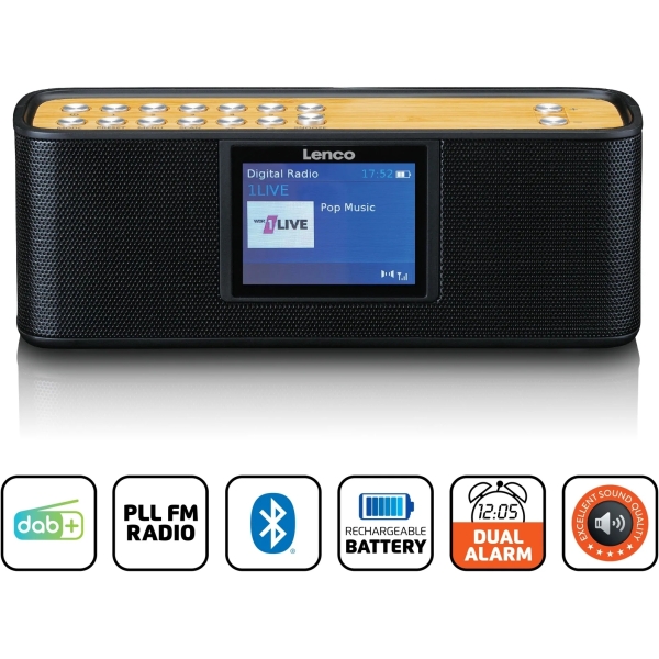 Lenco Pdr-045Bk Lenco Portable Internet Dab+ Bluetooth Radio Black - Afbeelding 7