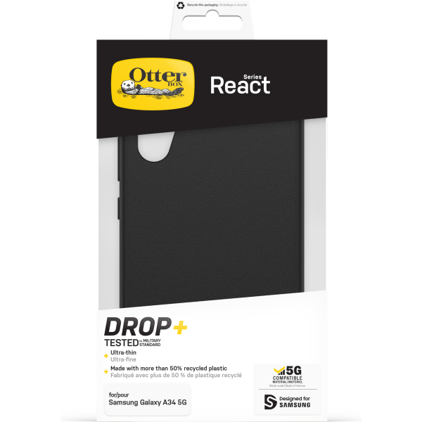 Otterbox React Series Samsung Galaxy A34 5G Black - Afbeelding 5