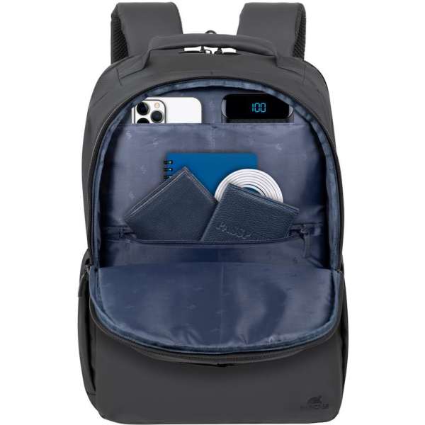 Rivacase Tegel Coated Eco Laptop Backpack 15.6Inch Black - Afbeelding 10