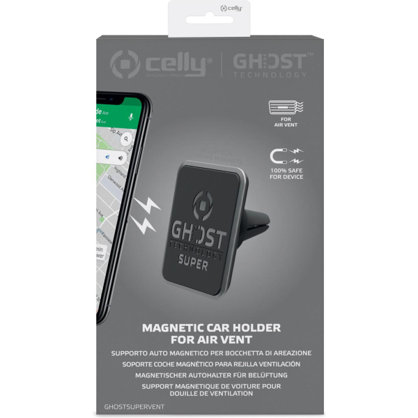 Celly Ghostsupervent Universal Magnetic Car Holder Black - Afbeelding 2