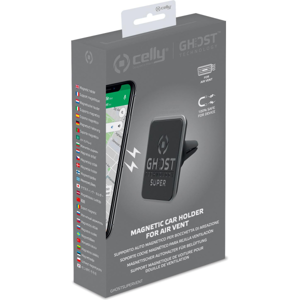 Celly Ghostsupervent Universal Magnetic Car Holder Black - Afbeelding 3