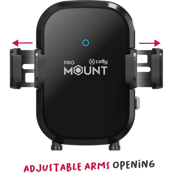 Celly Mountcharge15 Wireless Charger Car Holder 15W Black - Afbeelding 5