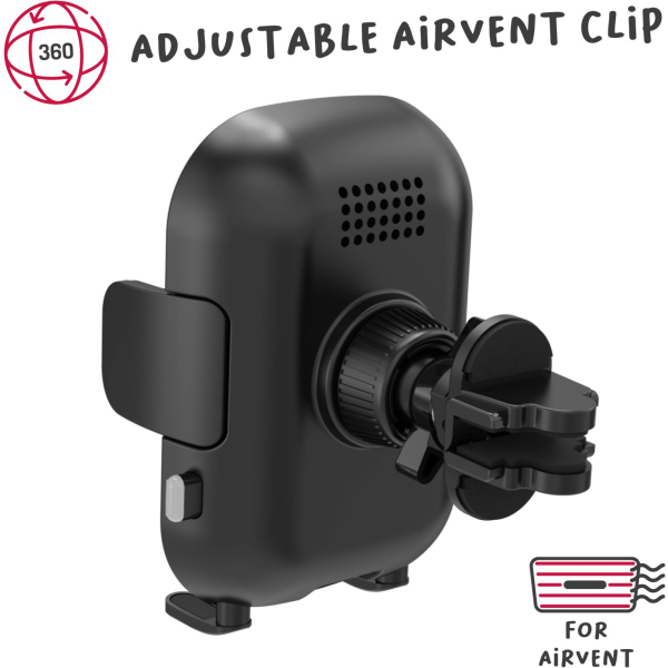 Celly Mountcharge15 Wireless Charger Car Holder 15W Black - Afbeelding 8