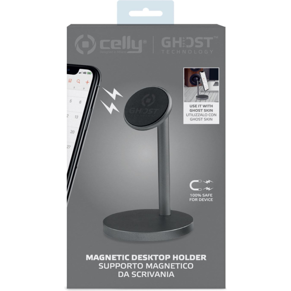 Celly Ghostdesk Universal Magnetic Desk Holder Dark Grey - Afbeelding 5