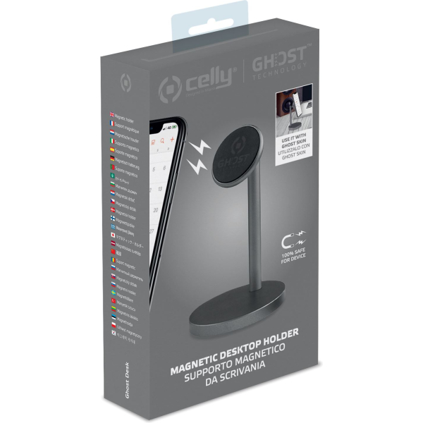 Celly Ghostdesk Universal Magnetic Desk Holder Dark Grey - Afbeelding 6